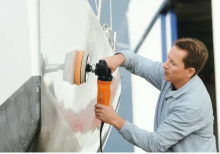 Yacht detailing and protective coating work on polished hull